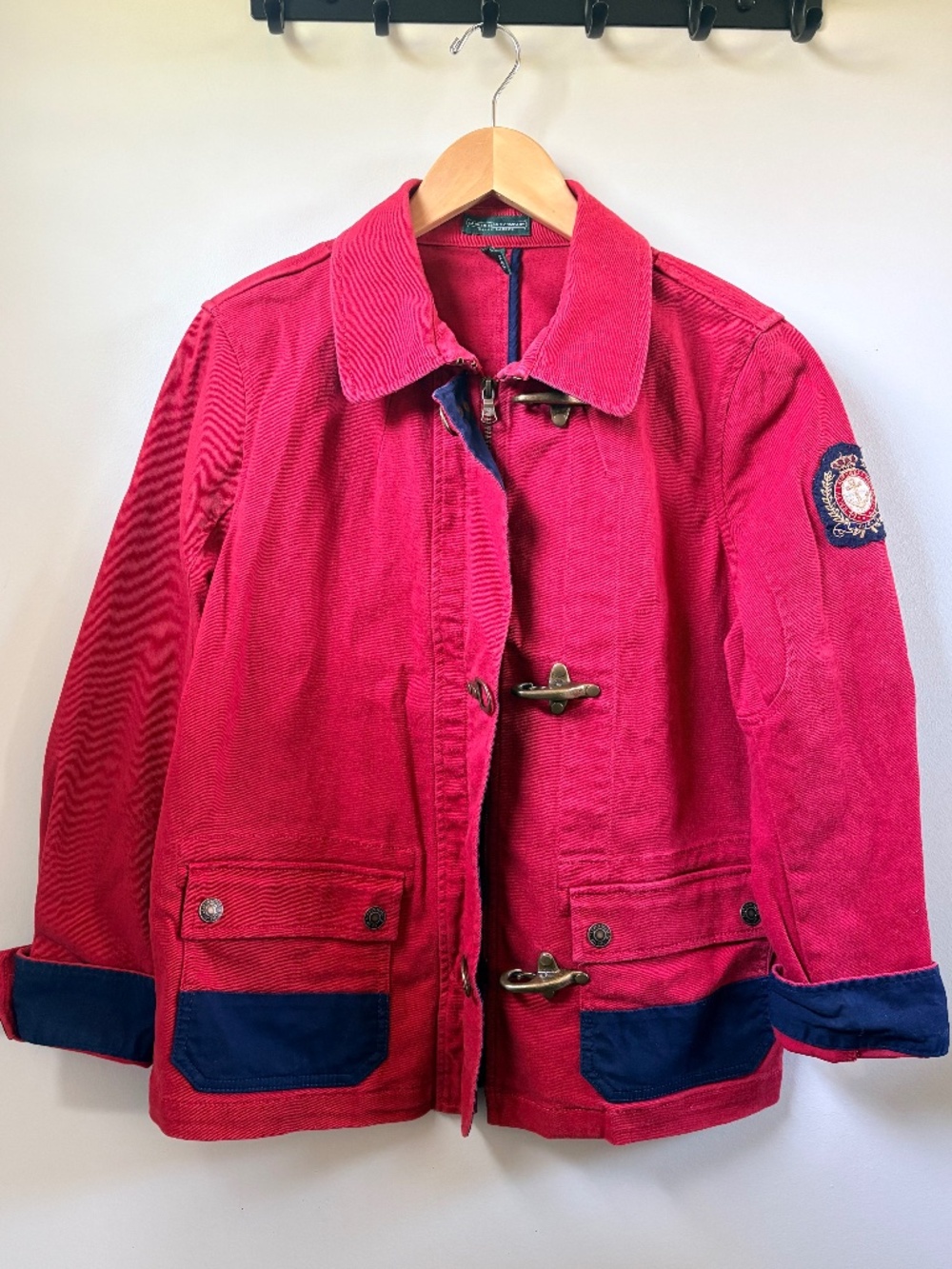 Vintage Ralph Lauren Red Denim Lobster Clasp Jacket L